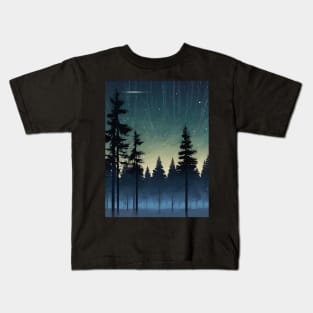 dark night in the forest Kids T-Shirt